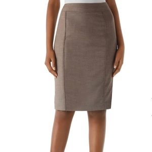 WHBM Espresso Tweed Skirt Size 12 NWT